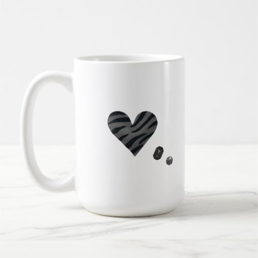 Zebra-heart Koffiemok (Links)