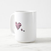 Zebra-heart Koffiemok (Voorkant links)
