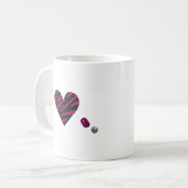 Zebra-heart Koffiemok (Voorkant links)