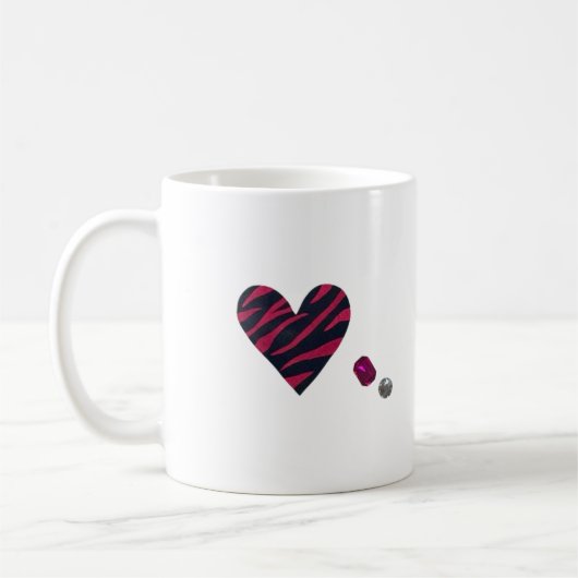 Zebra-heart Koffiemok (Links)