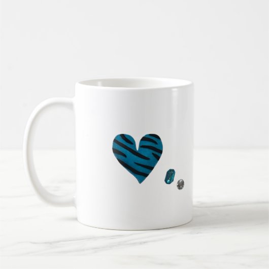 Zebra-heart Koffiemok (Links)