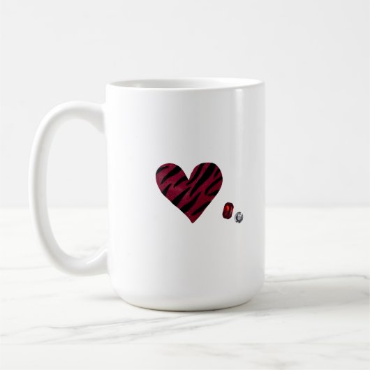 Zebra-heart Koffiemok (Links)