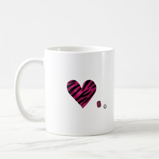 Zebra-heart Koffiemok (Links)