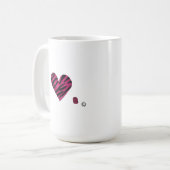 Zebra-heart Koffiemok (Voorkant links)