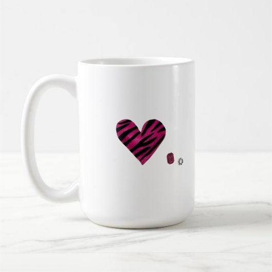 Zebra-heart Koffiemok (Links)