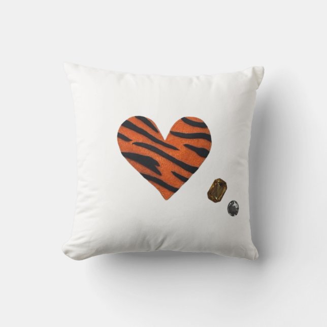 Zebra-heart Kussen (Voorkant)