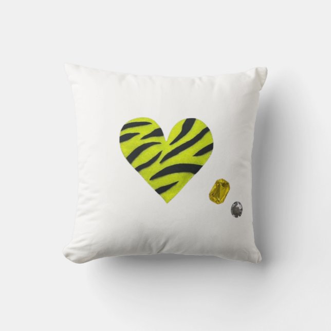 Zebra-heart Kussen (Voorkant)