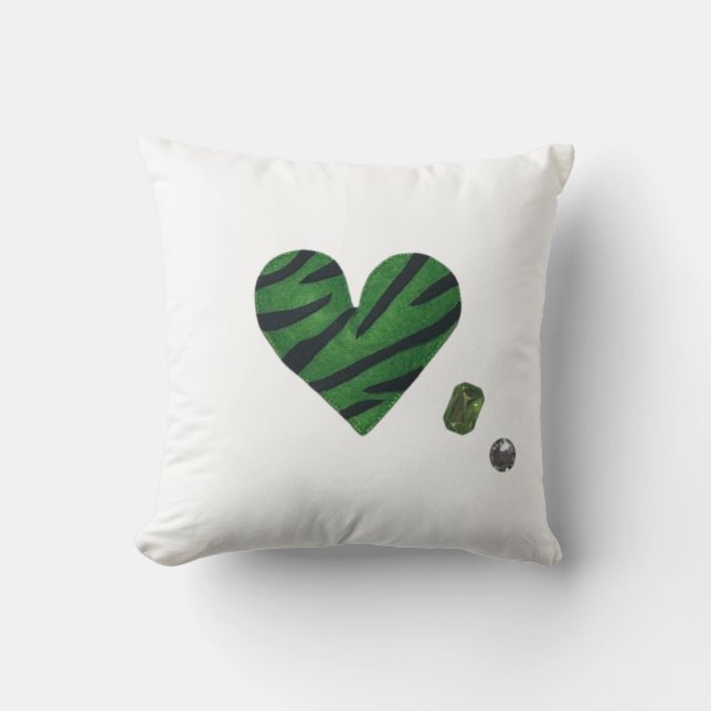 Zebra-heart Kussen (Voorkant)