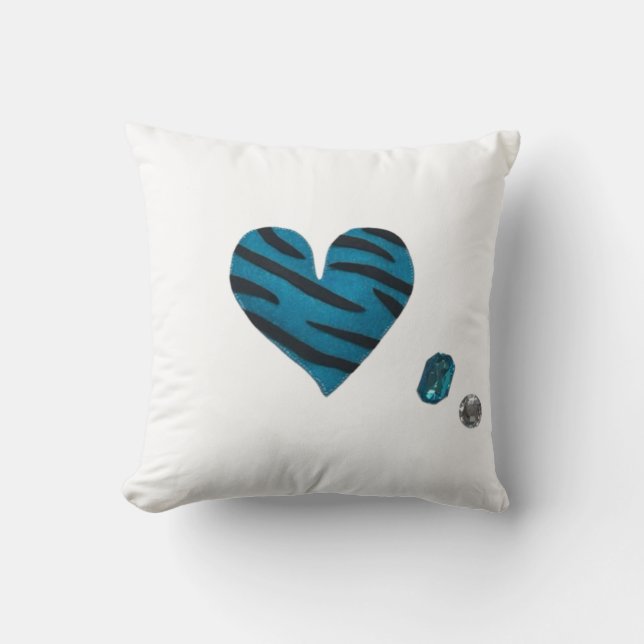 Zebra-heart Kussen (Voorkant)
