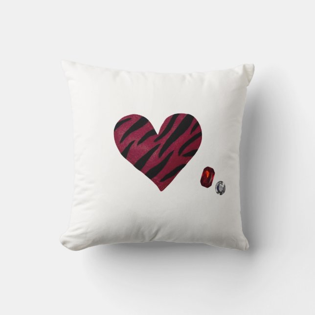 Zebra-heart Kussen (Voorkant)