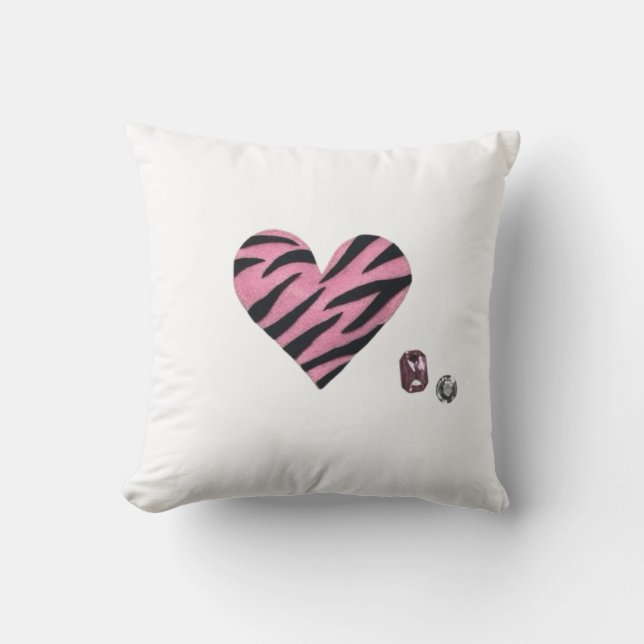 Zebra-heart Kussen (Voorkant)