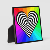 ZEBRA HEART RAINBOW PATTERN FOTOPLAAT (Voorkant)