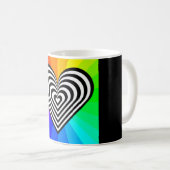 ZEBRA HEART RAINBOW PATTERN KOFFIEMOK (Voorkant rechts)