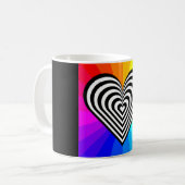 ZEBRA HEART RAINBOW PATTERN KOFFIEMOK (Voorkant links)