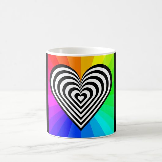 ZEBRA HEART RAINBOW PATTERN KOFFIEMOK (Center)