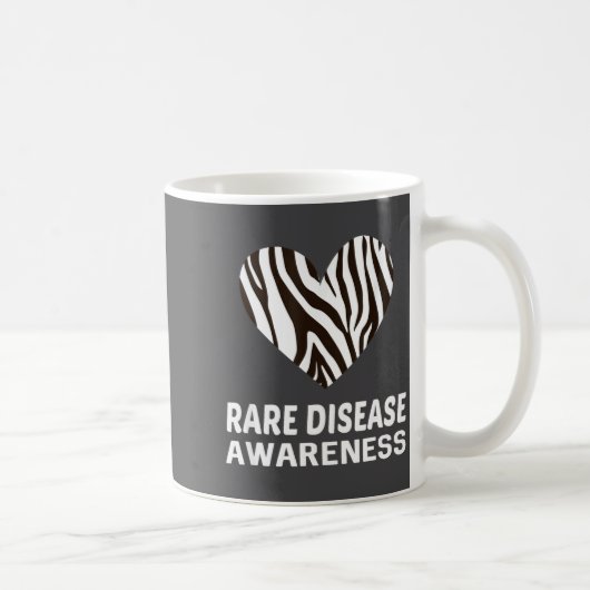 Zebra Heart Rare Disease Awareness Gift 2020  Koffiemok (Rechts)