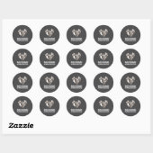 Zebra Heart Rare Disease Awareness Gift 2020  Ronde Sticker (Vel)