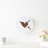 Zebra-heart Ronde Klok (Huis)