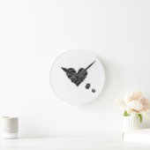 Zebra-heart Ronde Klok (Huis)