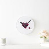 Zebra-heart Ronde Klok (Huis)