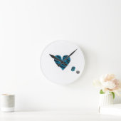 Zebra-heart Ronde Klok (Huis)