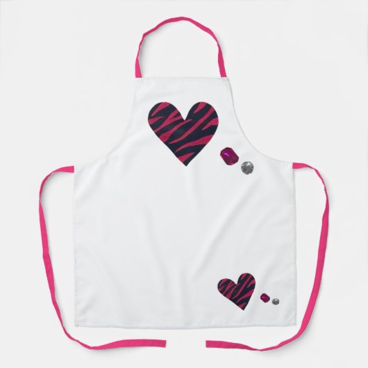 Zebra-heart Schort (Voorkant)
