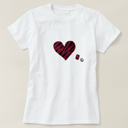 Zebra-heart T-shirt (Design voorkant)