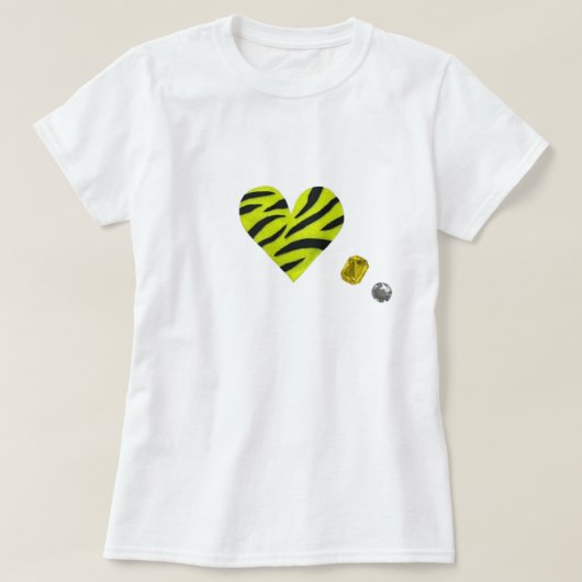 Zebra-heart T-shirt (Design voorkant)