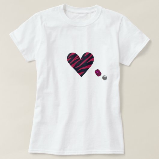 Zebra-heart T-shirt (Design voorkant)