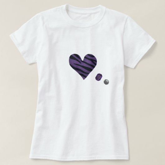Zebra-heart T-shirt (Design voorkant)