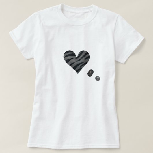 Zebra-heart T-shirt (Design voorkant)