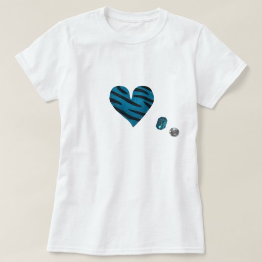 Zebra-heart T-shirt (Design voorkant)