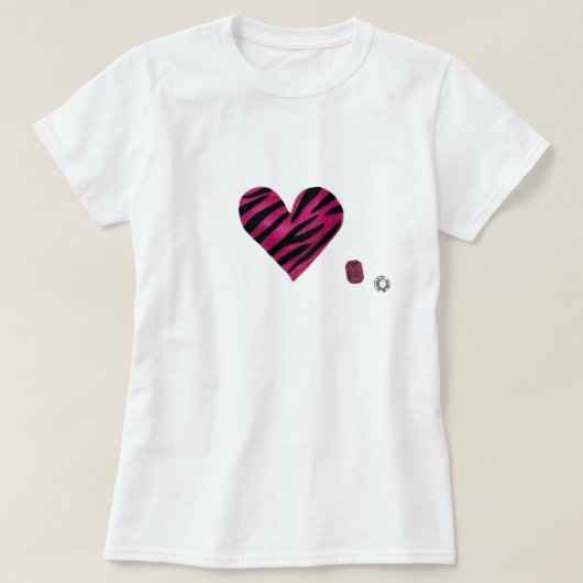Zebra-heart T-shirt (Design voorkant)