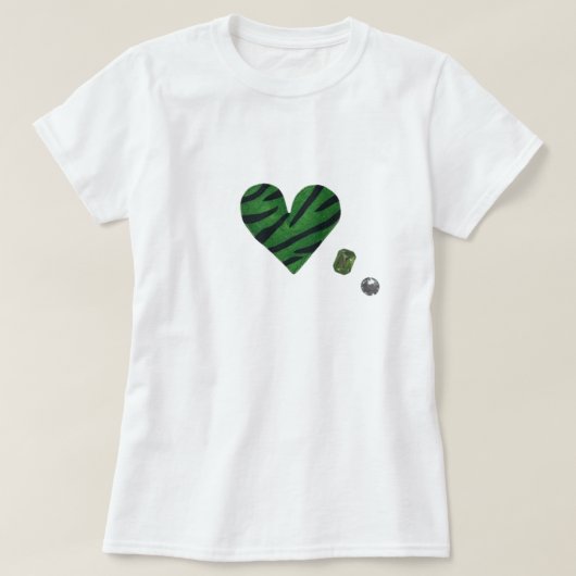 Zebra-heart T-shirt (Design voorkant)
