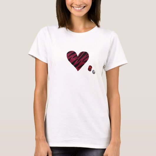 Zebra-heart T-shirt (Voorkant)