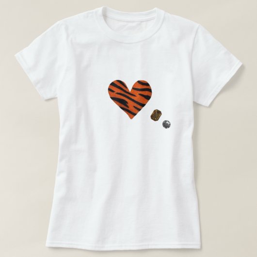 Zebra-heart T-shirt (Design voorkant)
