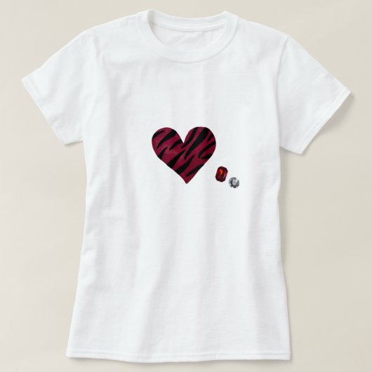 Zebra-heart T-shirt (Design voorkant)