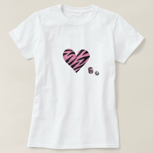 Zebra-heart T-shirt (Design voorkant)
