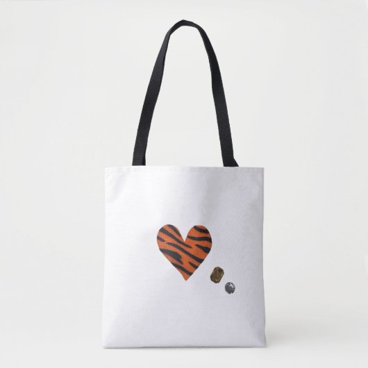 Zebra-heart Tote Bag (Voorkant)