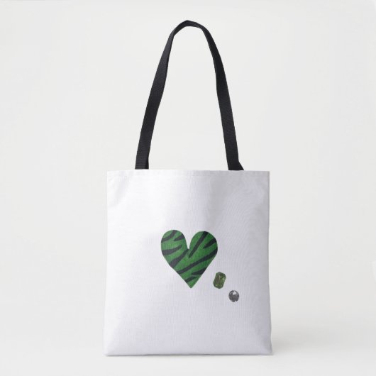 Zebra-heart Tote Bag (Voorkant)