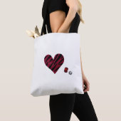 Zebra-heart Tote Bag (Dichtbij)