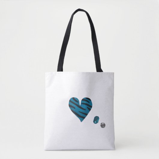 Zebra-heart Tote Bag (Voorkant)