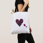 Zebra-heart Tote Bag (Dichtbij)