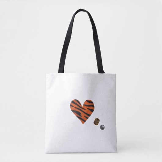 Zebra-heart Tote Bag (Voorkant)