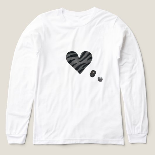 Zebra-heart Tri-Blend Shirt (Voorkant)