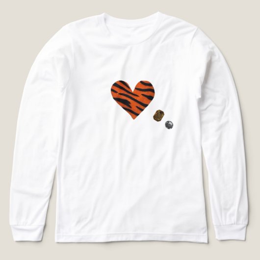 Zebra-heart Tri-Blend Shirt (Voorkant)
