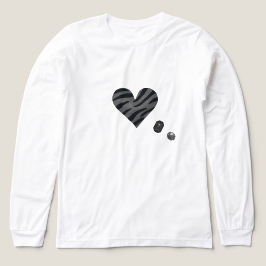 Zebra-heart Tri-Blend Shirt (Voorkant)