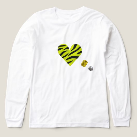 Zebra-heart Tri-Blend Shirt (Voorkant)