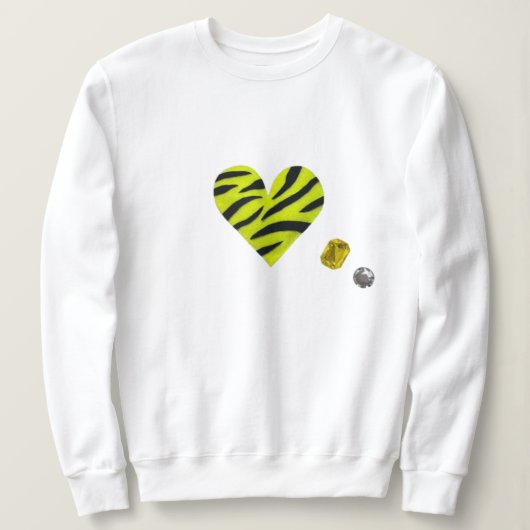 Zebra-heart Trui (Design voorkant)