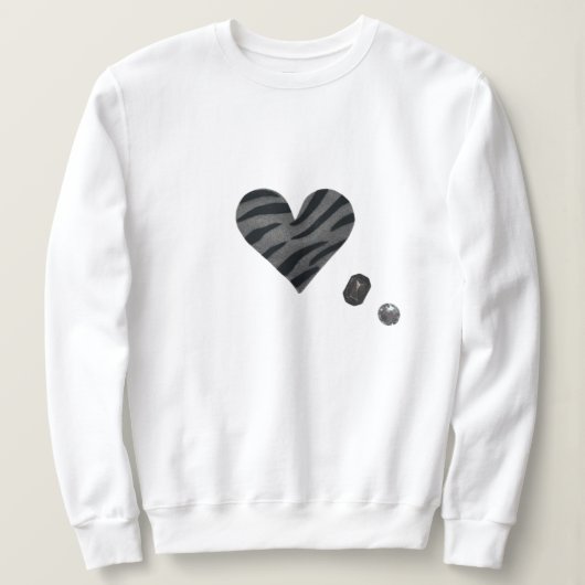 Zebra-heart Trui (Design voorkant)